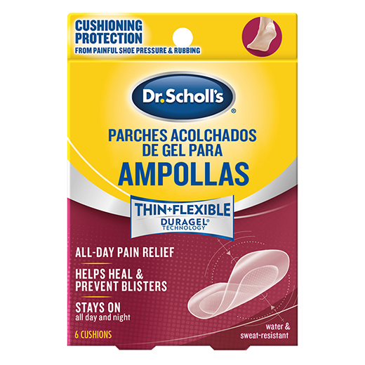 Dr. Scholl’s Parches Acolchados tipo almohadillas de Gel para curar y prevenir ampollas